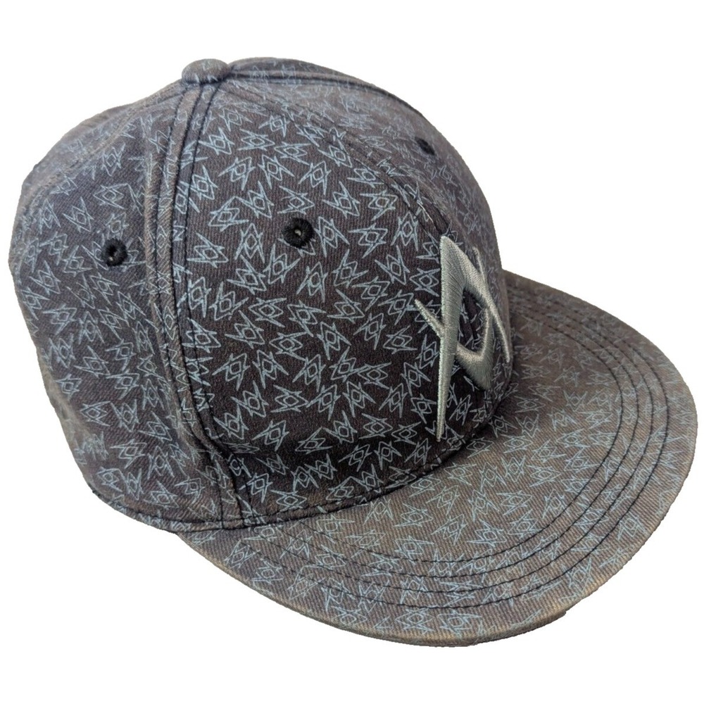 Volkl Cap Mens Blue All Over Print Casual Logo Embroidered Ski Skiing Size 7 5/8